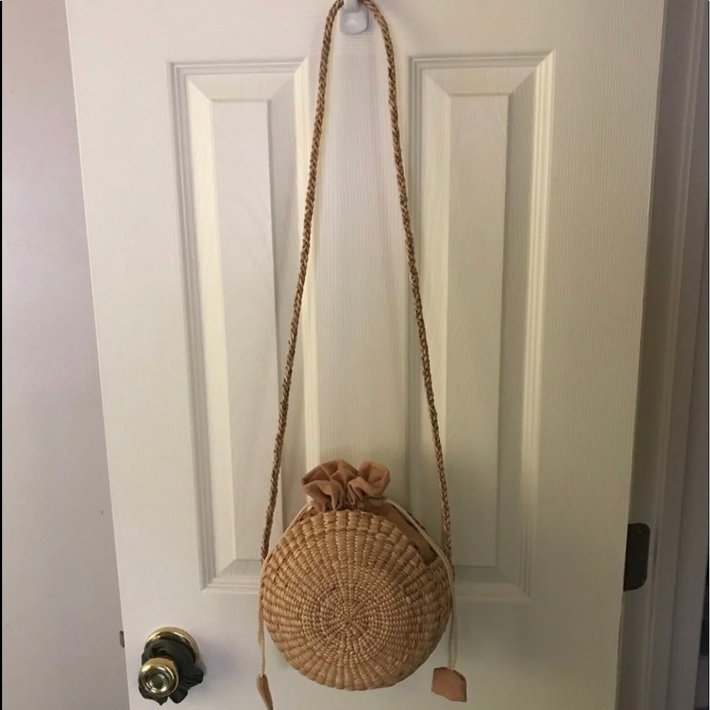 Rattan Straw Crossbody Bag